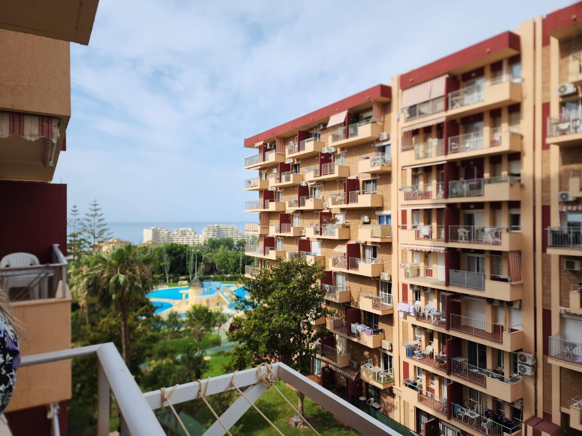 Benalmadena Minerva 401 Estudio Con Gran Piscina Y Parque Acuatico Bagian luar foto